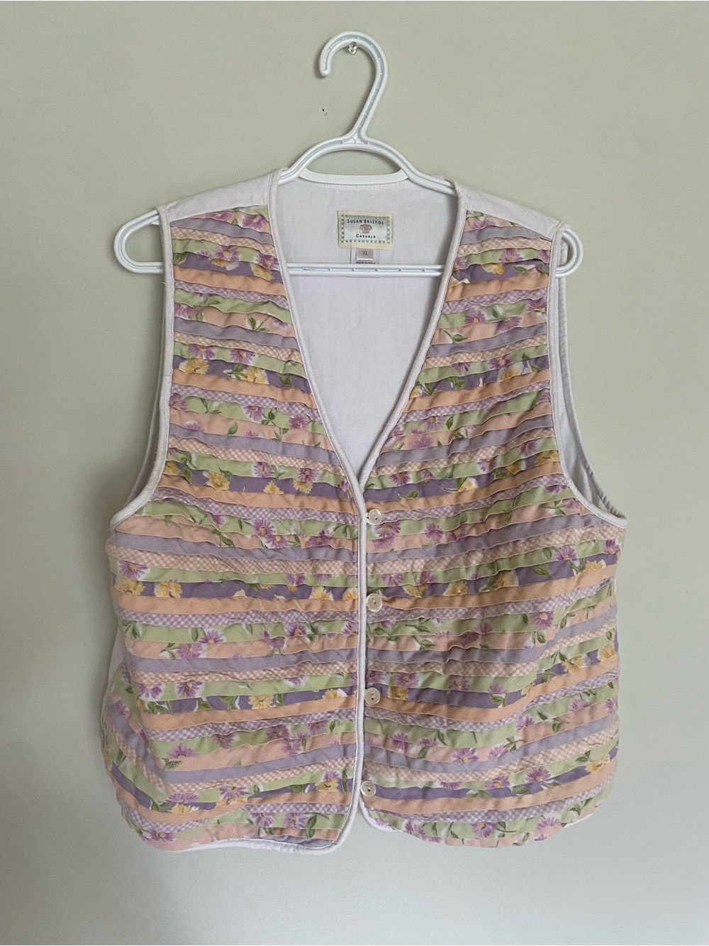 Vintage Floral Vest Susan Bristol Cottagecore